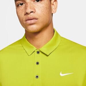 NEW Nike Polo Shirt Dri-Fit Golf Standard Fit Moisture Wicking Logo Men's Medium